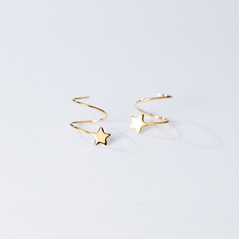 Dainty Star Ear Spiral Earring