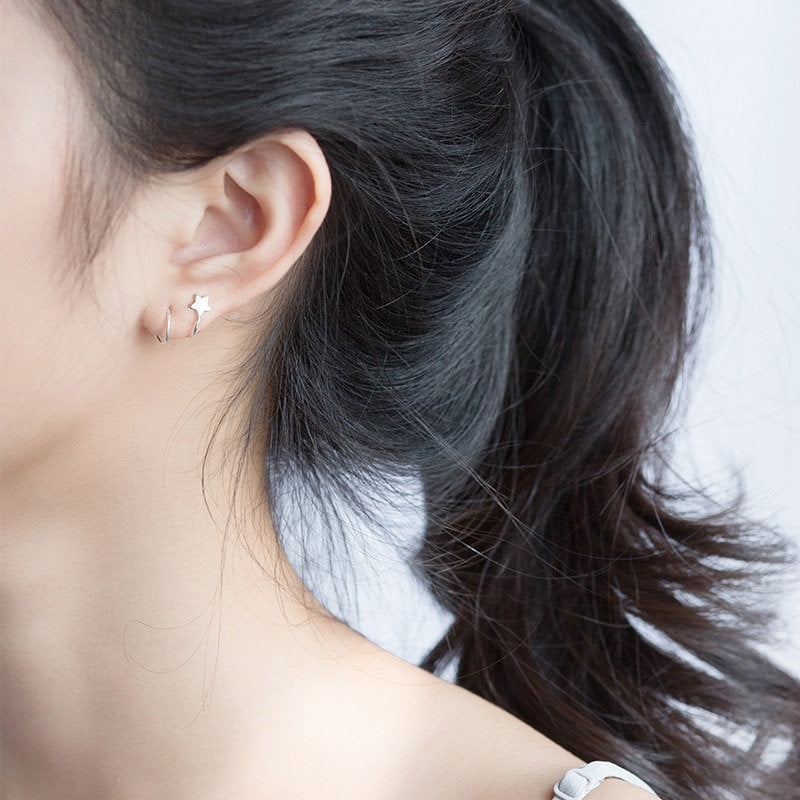 Dainty Star Ear Spiral Earring