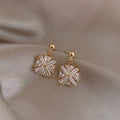 Classic Crystal Square Dangle Earring