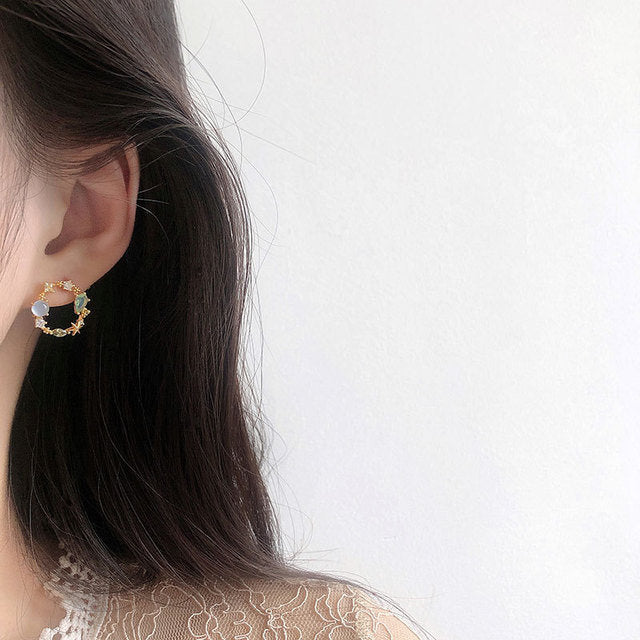 Crystal Wreath Mermaid Earring