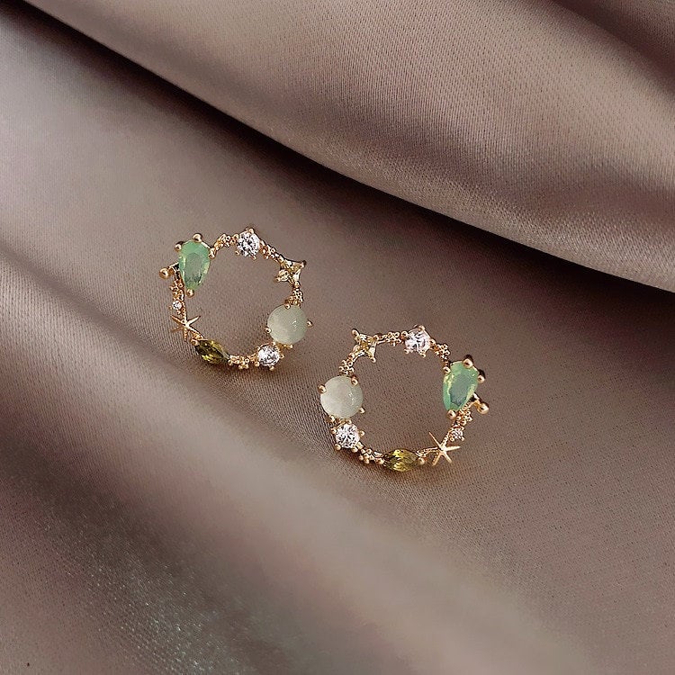 Crystal Wreath Mermaid Earring