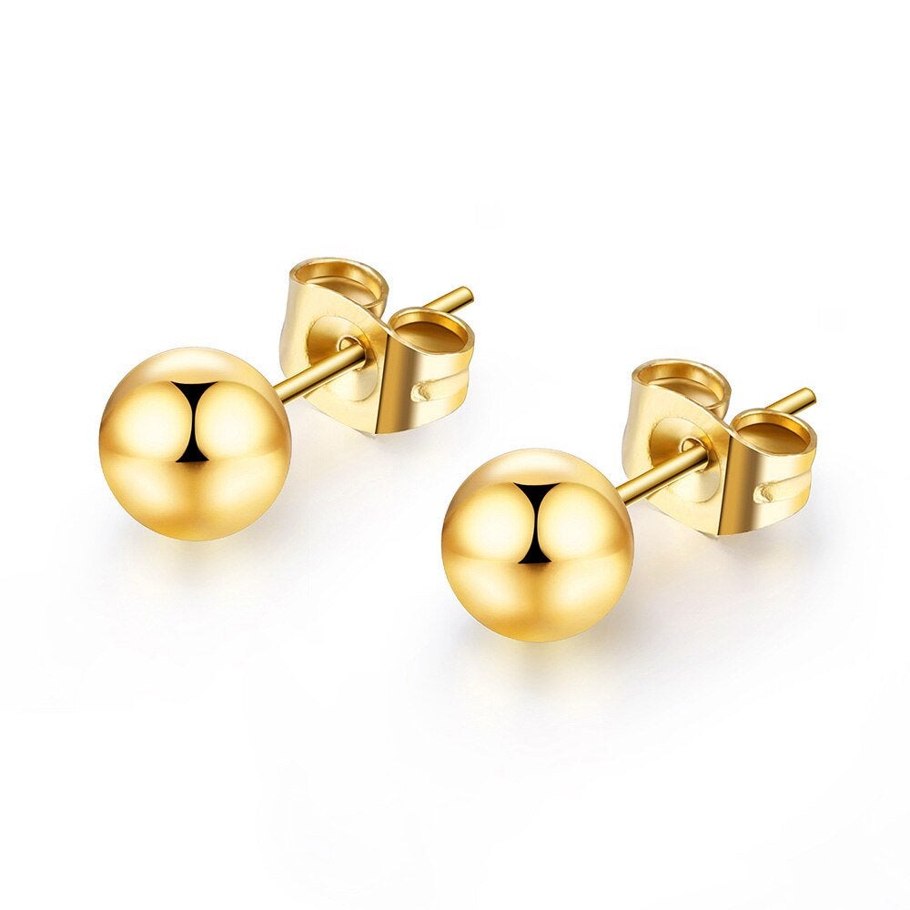 Tiny Bead Stud Minimalist Earring