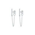 Minimalist Bar Chain Cuff Earring
