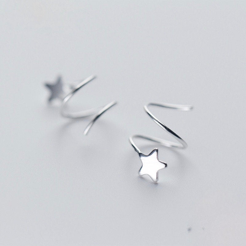 Dainty Star Ear Spiral Earring
