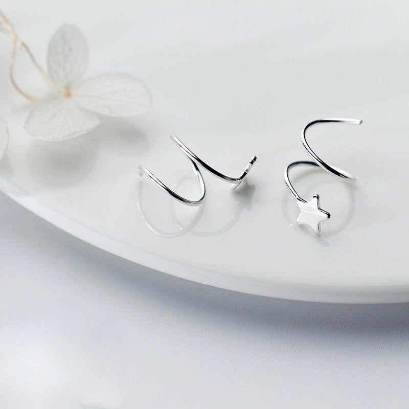 Dainty Star Ear Spiral Earring