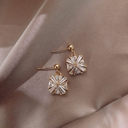 Classic Crystal Square Dangle Earring