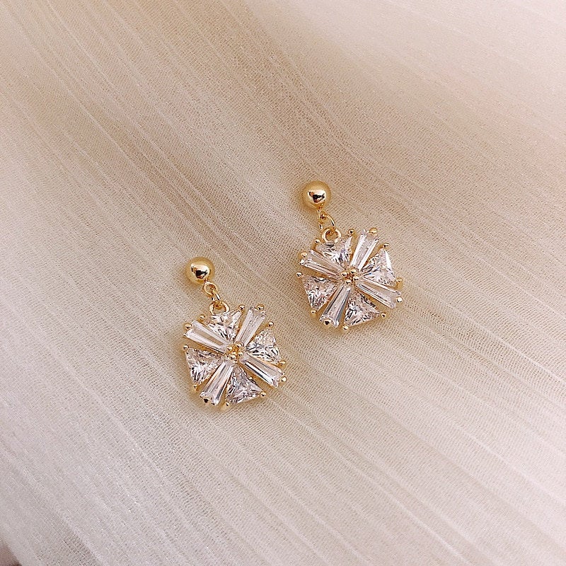 Classic Crystal Square Dangle Earring