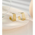 Square Hoop Gold Earring