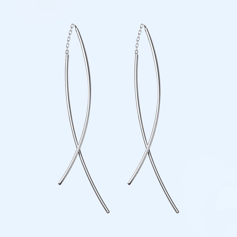 Crossover Threader Dangle Earring