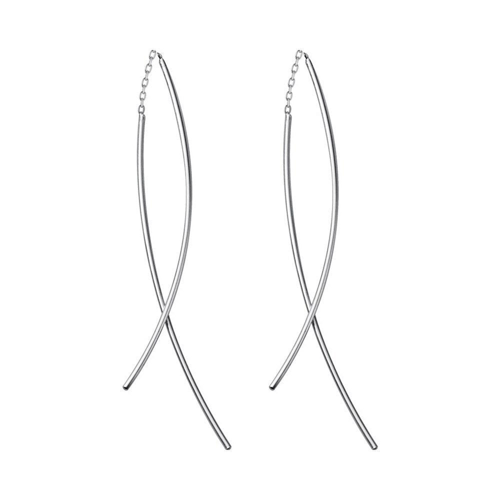 Crossover Threader Dangle Earring