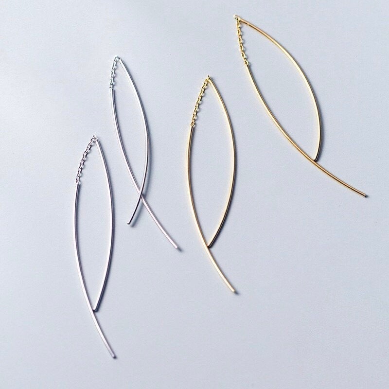 Crossover Threader Dangle Earring