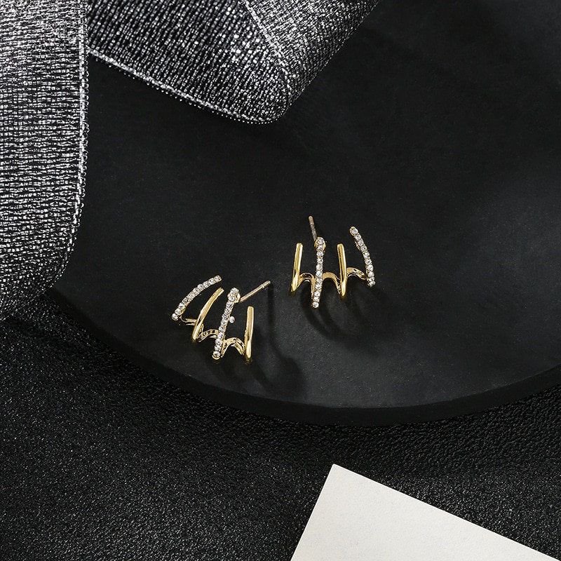 Crystal Claw Gemstone Earring