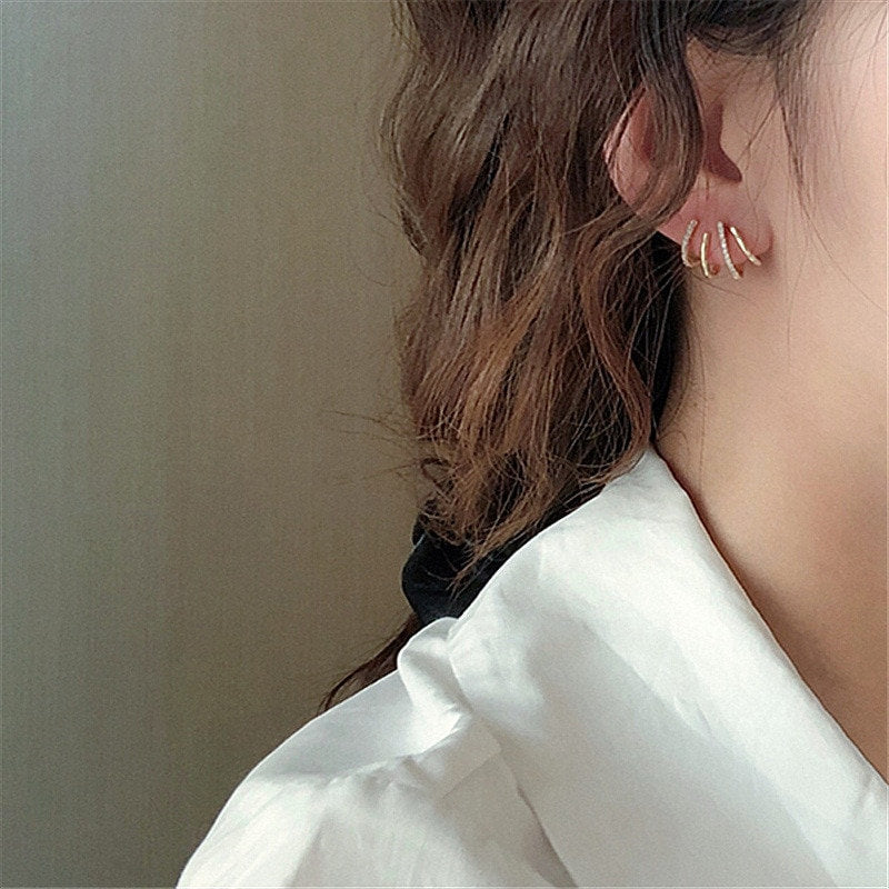 Crystal Claw Gemstone Earring