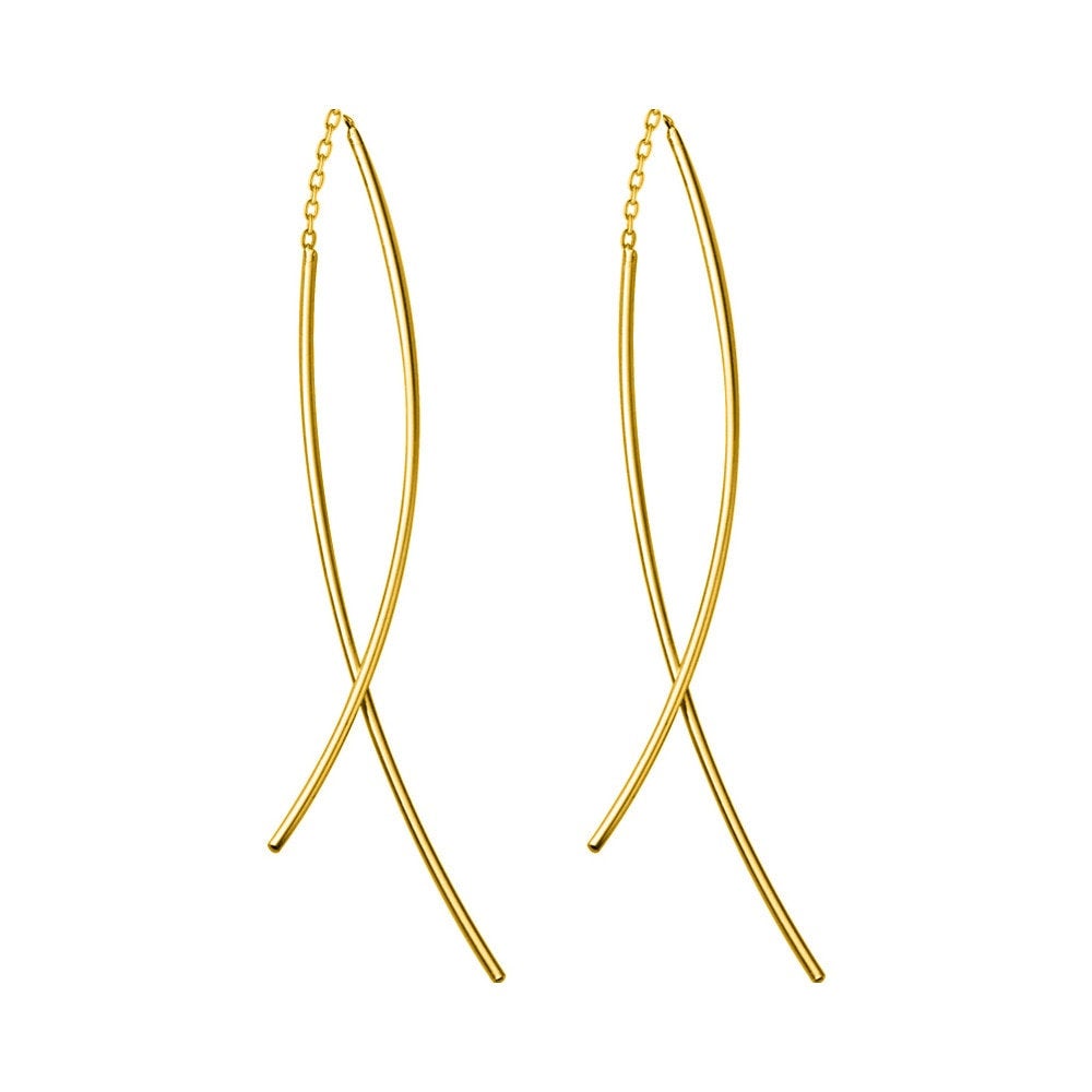 Crossover Threader Dangle Earring