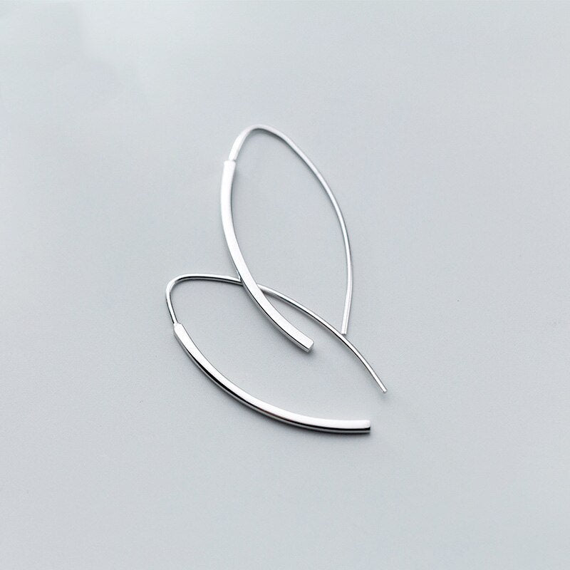 Sleek Bar Threader Hoop Earring