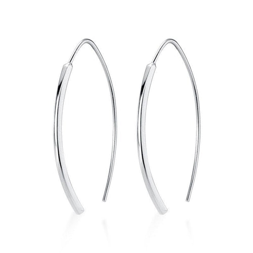 Sleek Bar Threader Hoop Earring