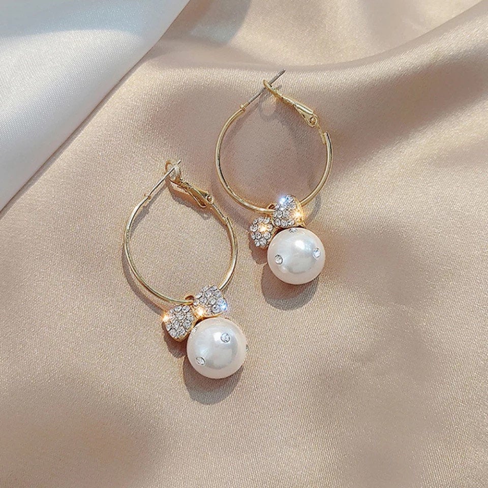 Pearl Hoop Dressed Up Earring