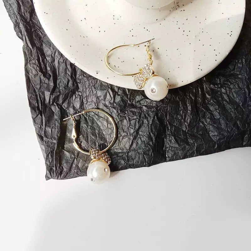 Pearl Hoop Dressed Up Earring