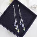 Crystal Teardrop Tassel Earring