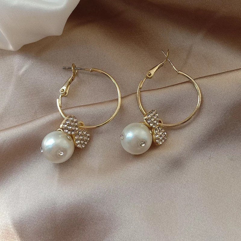 Pearl Hoop Dressed Up Earring