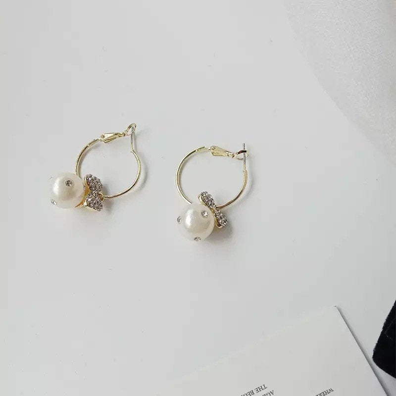 Pearl Hoop Dressed Up Earring