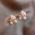 Pearly Flower Stud Earring