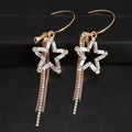 Shining Star Tassel Hoop Earring