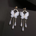 White Butterfly Dangle Earring