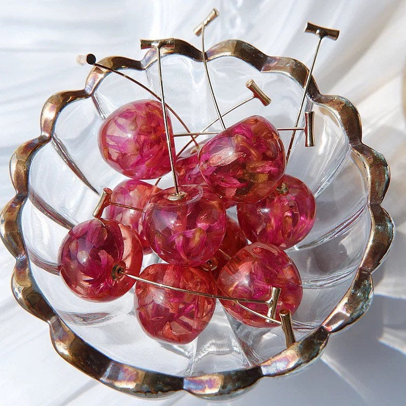 Red Cherry Fruit Earring