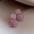Purple Crystal Gemstone Earring