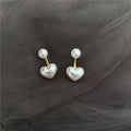Pearly Heart Ear Jacket Earring