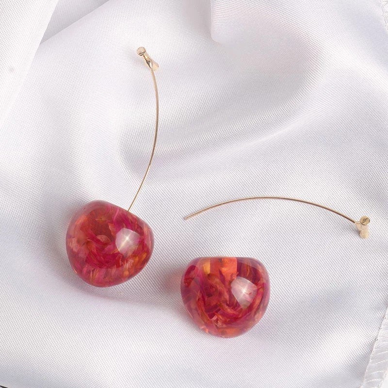 Red Cherry Fruit Earring