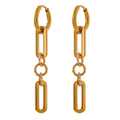 Link Chain Charm Hoop Earring