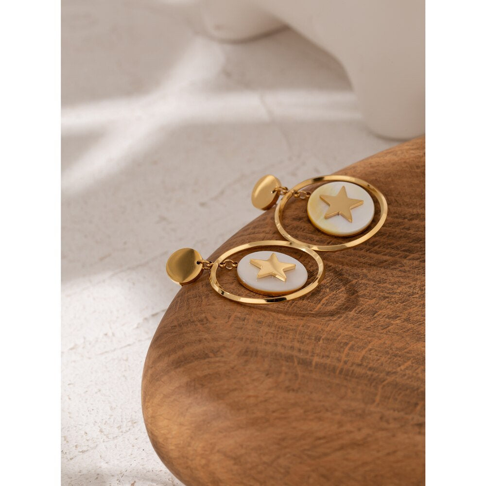 Sea Star Dangle Blue Earring