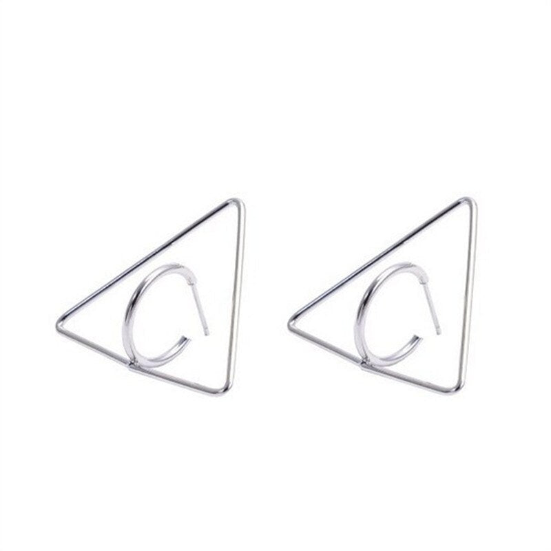 3D Geometric Hoop Earring