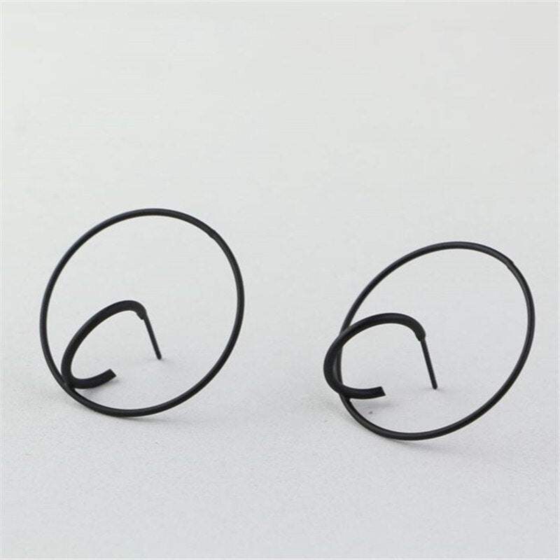 3D Geometric Hoop Earring