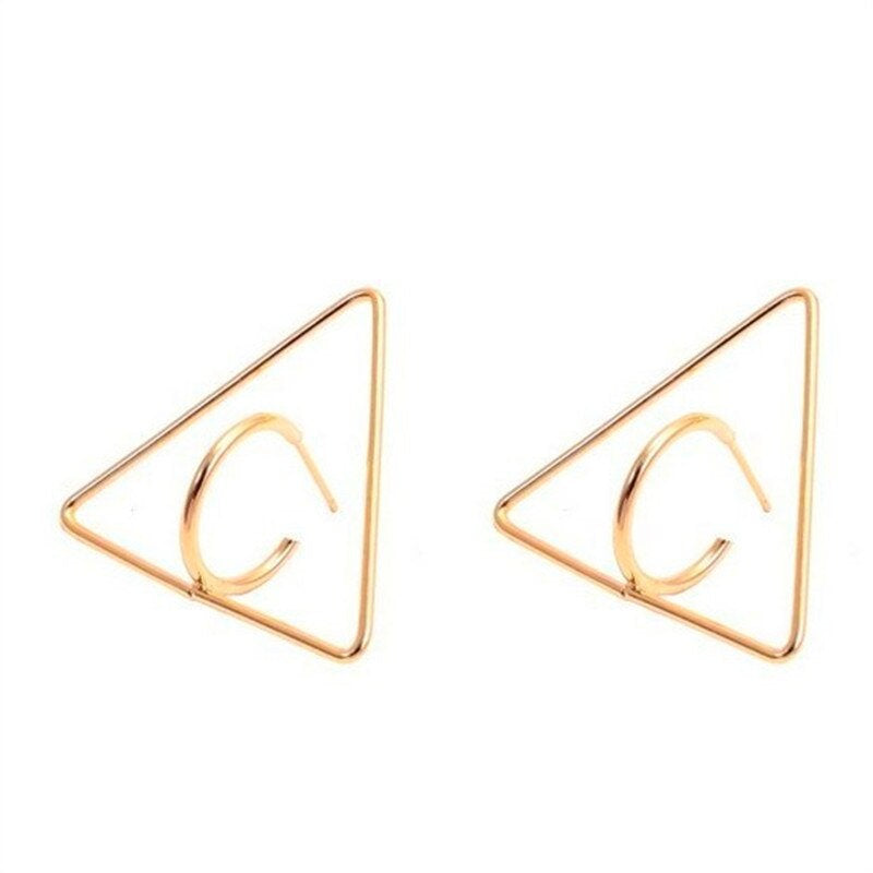 3D Geometric Hoop Earring