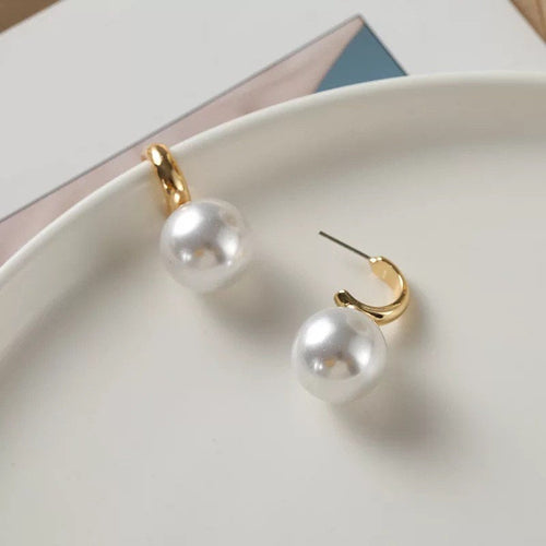Classy Hoop Pearl Earring