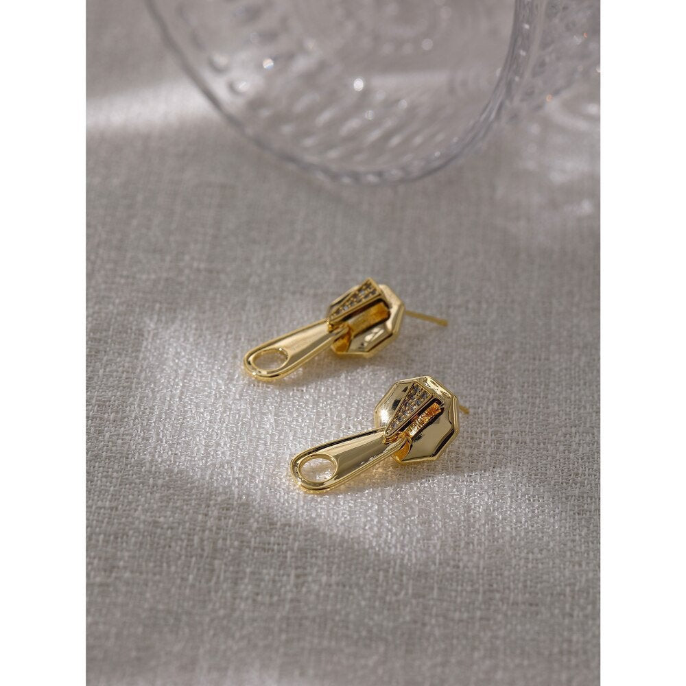 Crystal Zip Earring