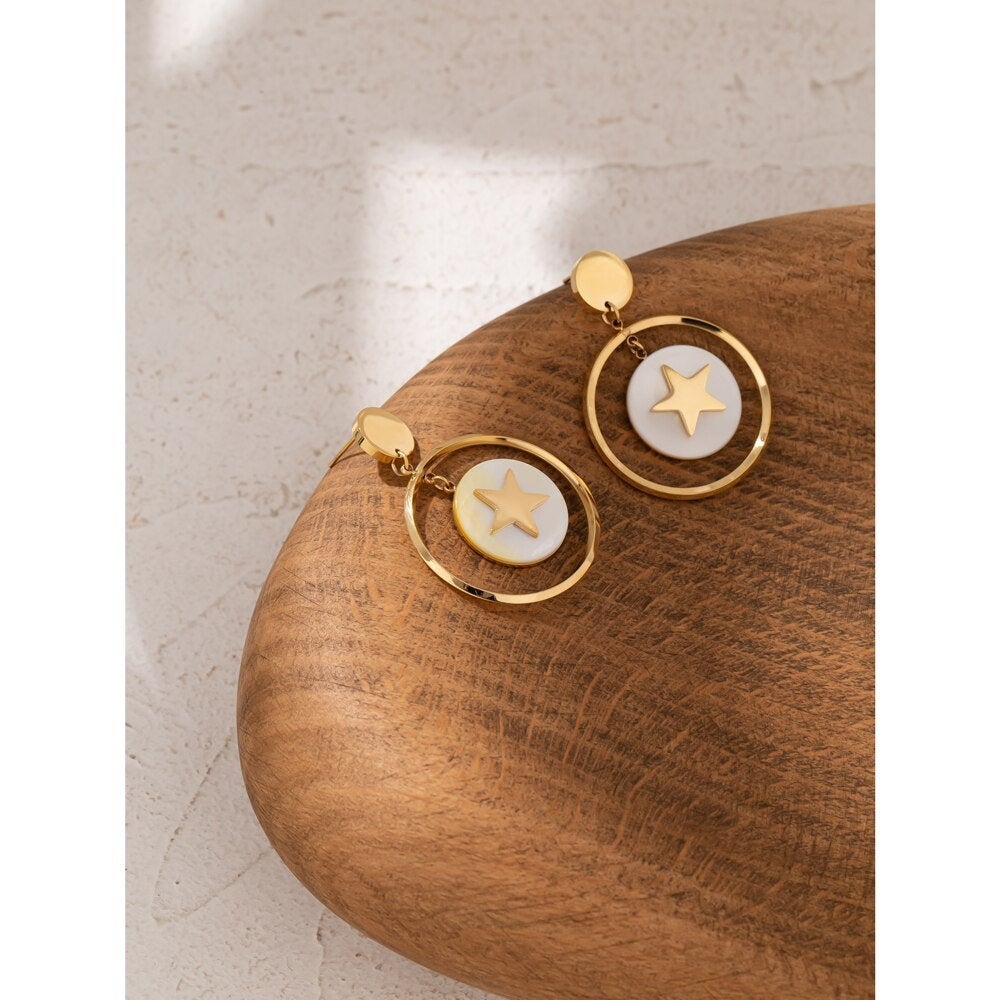Sea Star Dangle Blue Earring