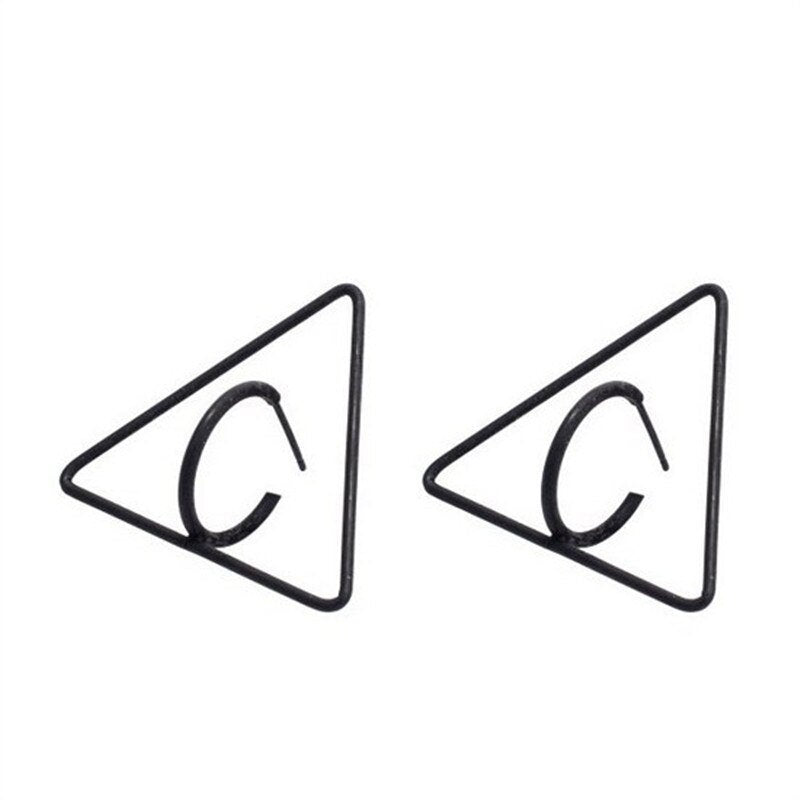 3D Geometric Hoop Earring
