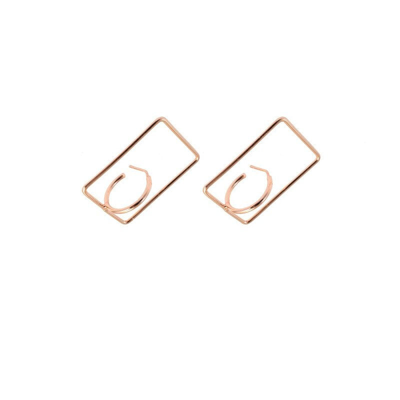 3D Geometric Hoop Earring
