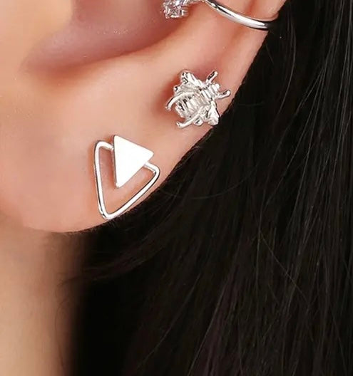 Tiny Triangle Minimalist Earring