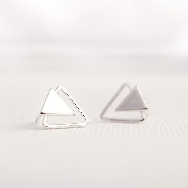 Tiny Triangle Minimalist Earring