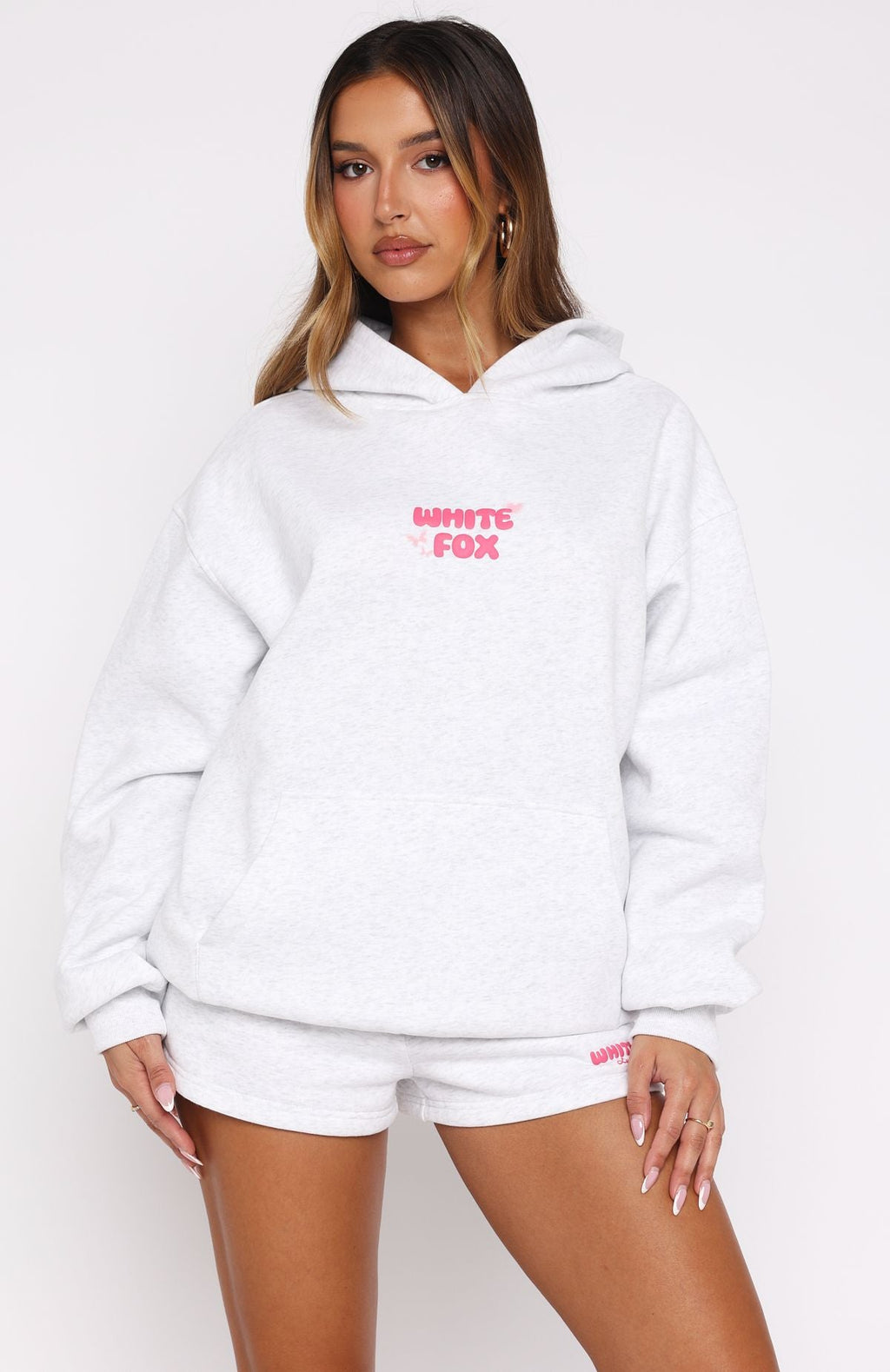 Lucky Thirteen Stephanie Oversized Grey Marle Hoodie