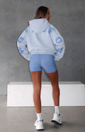 Serving Up Cropped Baby Blue Hoodie