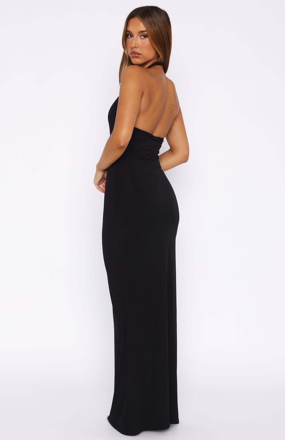 Black Never Be Friends Chic Maxi Dress