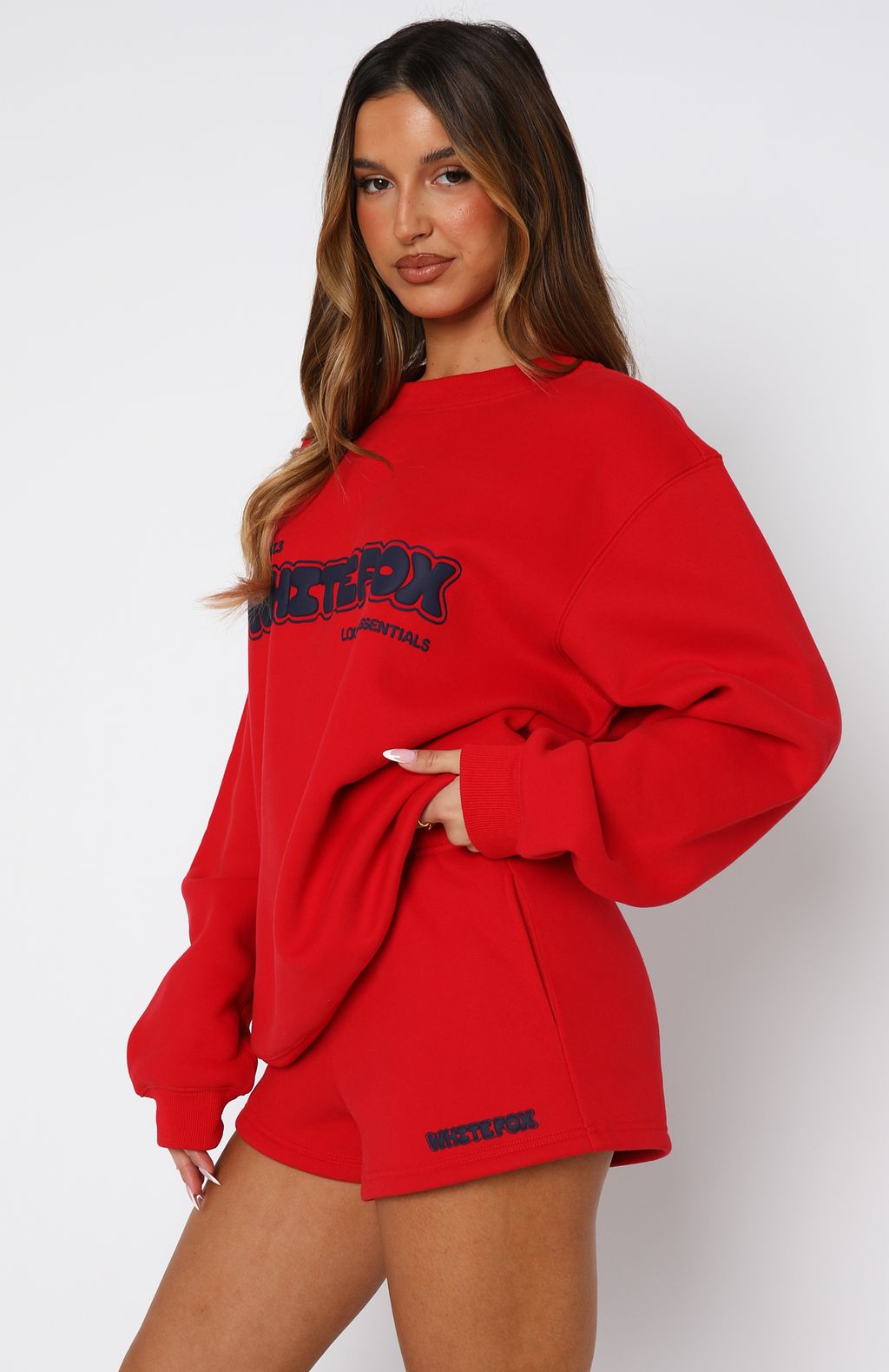 Red Give It A Try Lounge Short