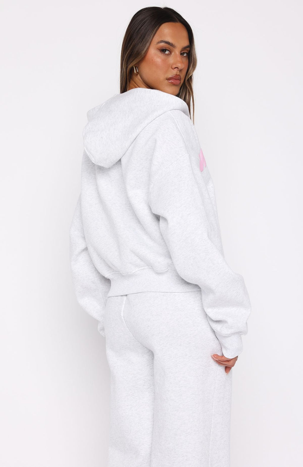 From Archives Kenzie Boxy Grey Marle Hoodie