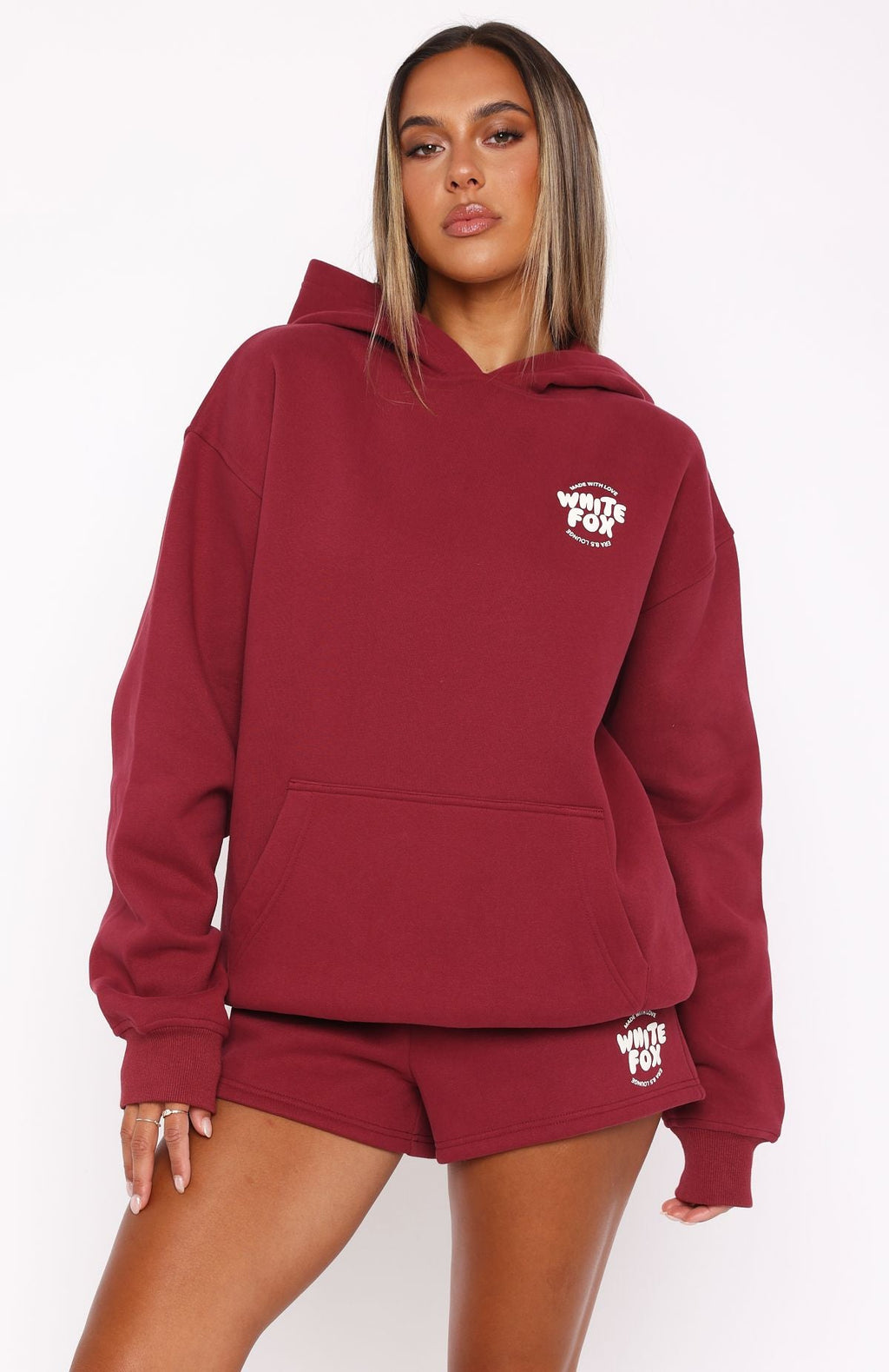 With Love For You Burgundy Hoodie